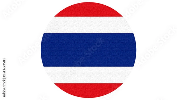 Fototapeta Thai national flag with 3 colors in a circular pattern