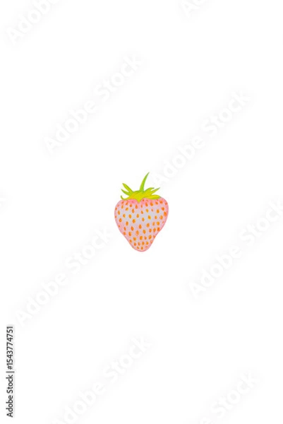 Fototapeta Hand drawn strawberry isolated on white background. Strawberry illustration.