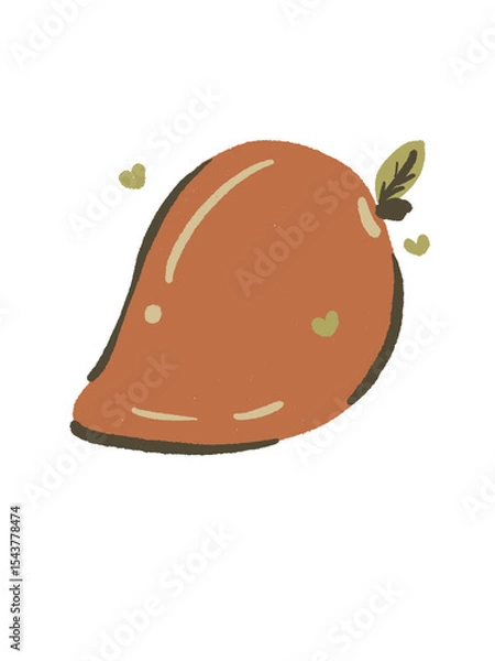 Obraz vector illustration of a mango with a salad
