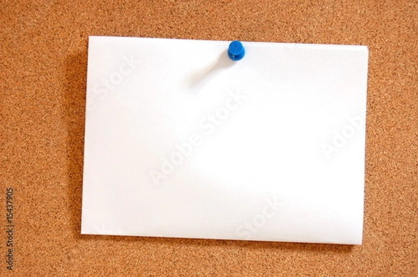 Fototapeta empty sheet paper with push pin