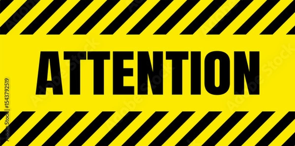 Obraz Attention Warning Sign Caution Icon