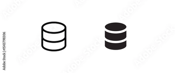 Obraz Oil drum container barel line and flat icons set, editable stroke isolated on white, linear vector outline illustration, symbol logo design style