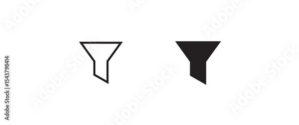 Obraz funnel Vector filter bottleneck icon. Funnel filter icons button, vector, sign, symbol, logo, illustration, editable stroke