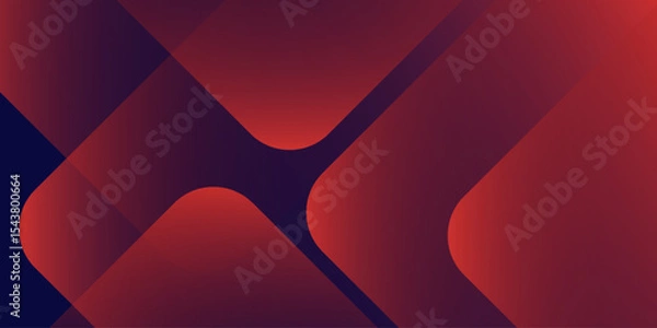 Fototapeta Abstract dark blue background with red diagonal lines. Dynamic shapes composition. Vector