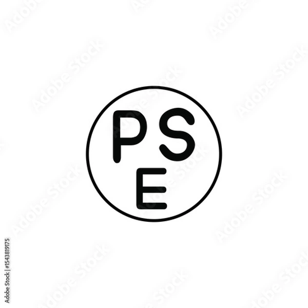Obraz PSE VECTOR SIGN LOGO
