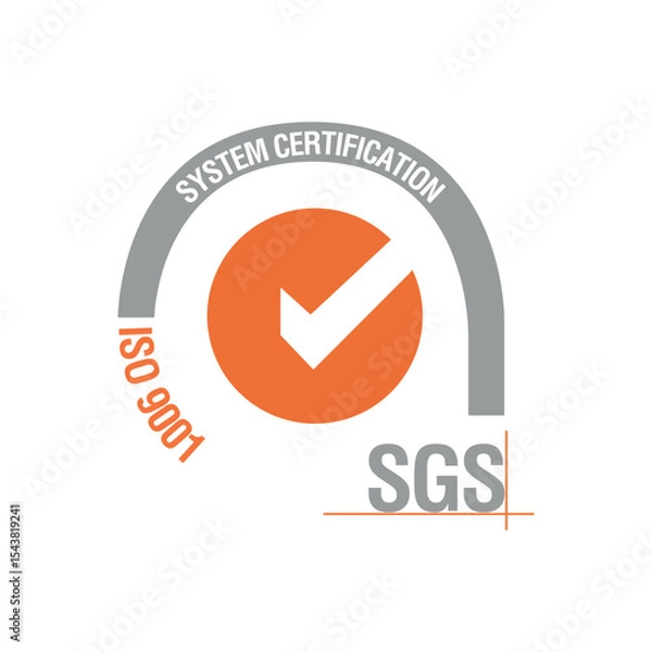 Obraz SGS ISO-9001 VECTOR LOGO SIGN