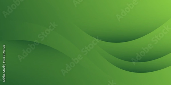 Obraz Abstract green wavy background. Eps10