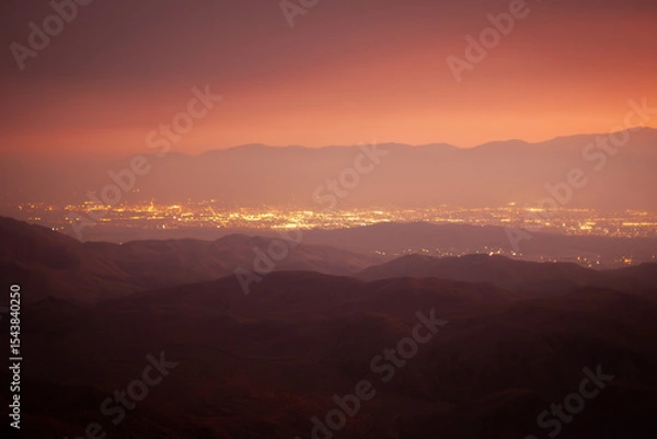 Obraz sunset over the valley
