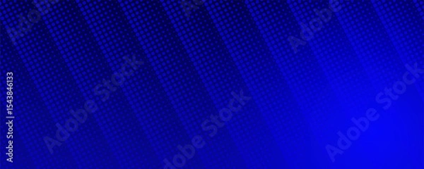 Fototapeta Blue abstract background diagonal geometric shape with halftone. Modern fiber textured vector