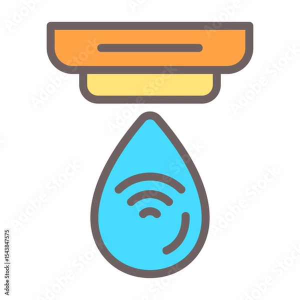 Obraz Smart Water Leak Detector Vector Icon