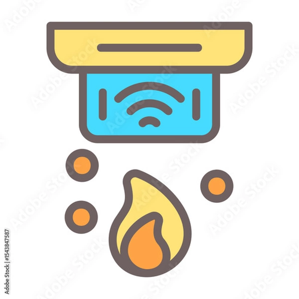 Obraz Smart Gas Detector Vector Icon