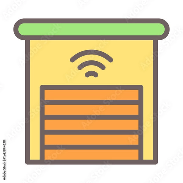 Obraz Smart Garage Door Opener Vector Icon
