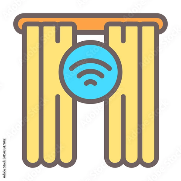 Obraz Smart Curtain Vector Icon