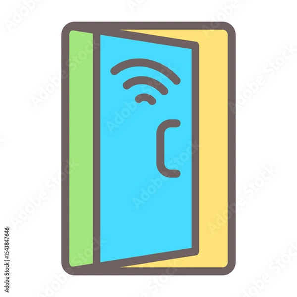 Obraz Smart Door Sensor Vector Icon