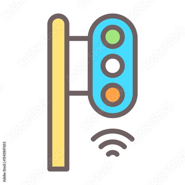 Obraz Smart Traffic Light Vector Icon