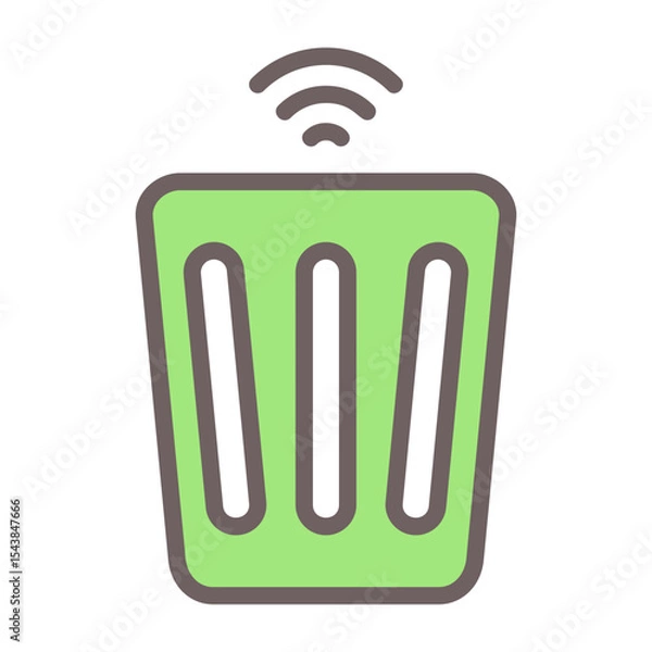 Obraz Smart Waste Bin Vector Icon