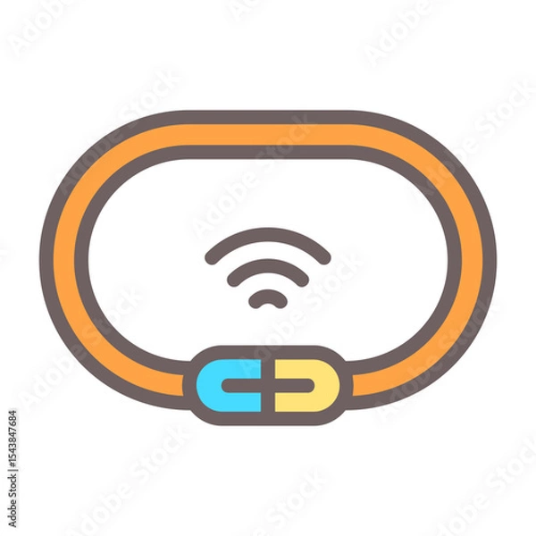 Obraz Smart Bike Lock Vector Icon