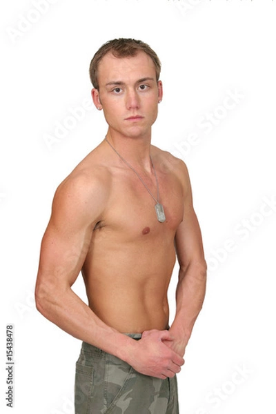 Obraz topless soldier