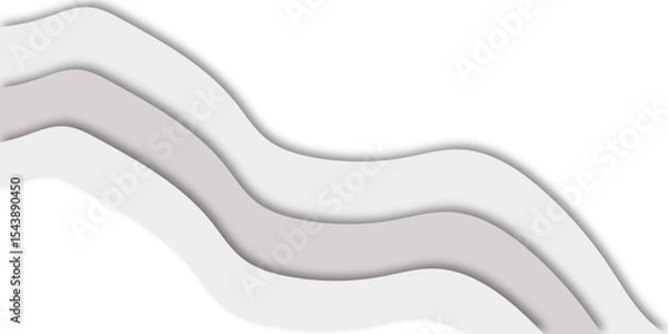Obraz "Elegant abstract background with smooth flowing curves in white and gray tones. Minimalist wave design ideal for presentations, websites, banners, or modern business templates"