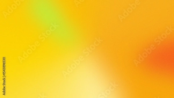 Fototapeta Warm Yellow and Orange Grainy Abstract Gradient Background with Soft Green Hues
