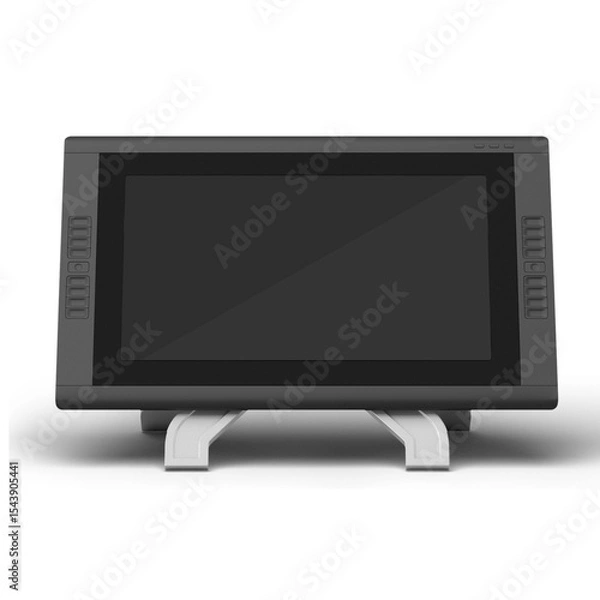 Fototapeta A digital drawing tablet designed for artists and designers, featuring a sleek interface and adjustable stand.