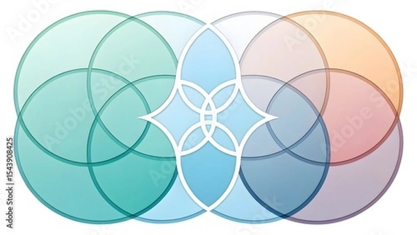 Obraz Abstract Intersecting Circles Design