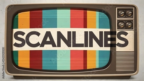 Obraz Retro Television Scanlines