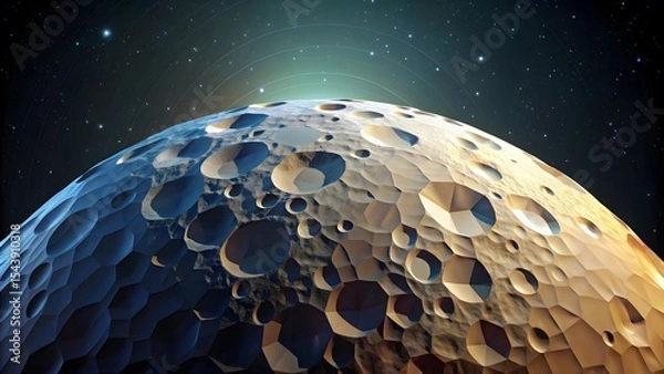 Obraz Cratered Celestial Body