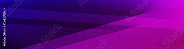 Obraz  Black dark blue violet purple fuchsia magenta pink abstract background. Geometric pattern. Color gradient. Line triangle mosaic. Bright neon light glow. Grain noise mesh. Design. Template.Wide banner