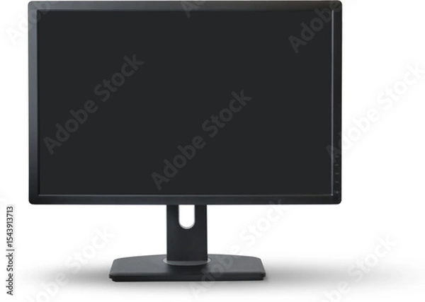 Fototapeta A blank computer monitor on a stand, designed for displaying digital content.