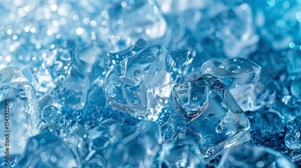 Fototapeta blue ice background, abstract ice background, aqua blue background