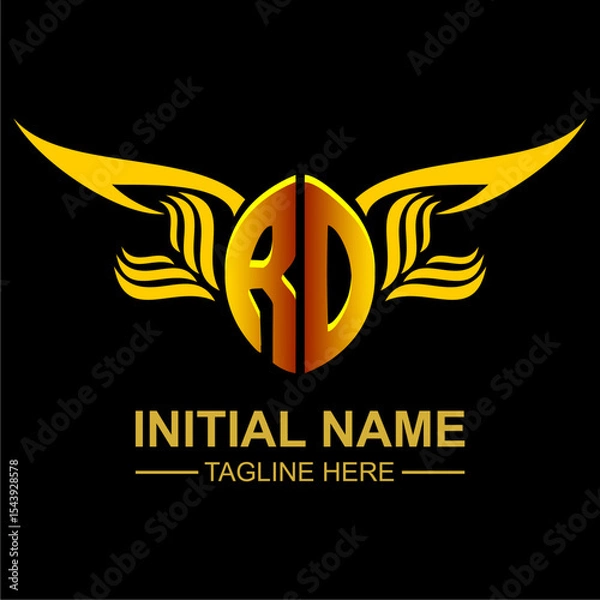 Obraz RO Golden Wing Emblem Logo
