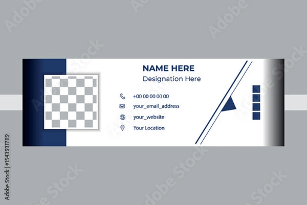 Obraz Professional email signature design template