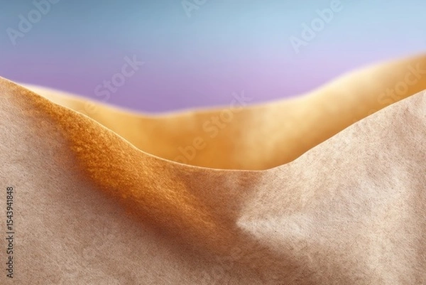 Obraz Golden Beige Kraft Paper Texture with Central Crease