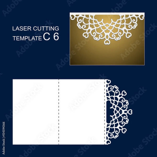 Obraz Template Vector. Laser cutting.