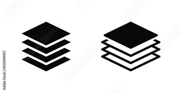 Fototapeta Layers icon stock illustration