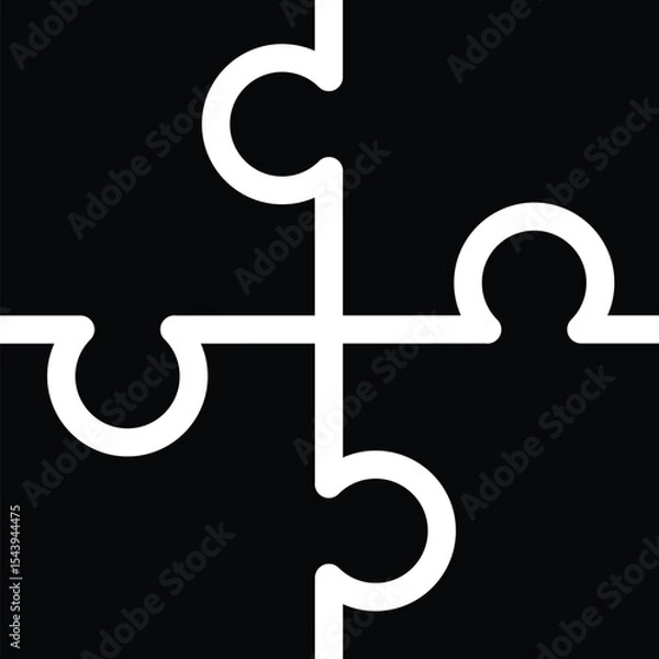 Fototapeta Puzzle icon stock illustration