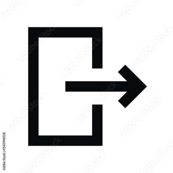 Fototapeta Exit or logout icon