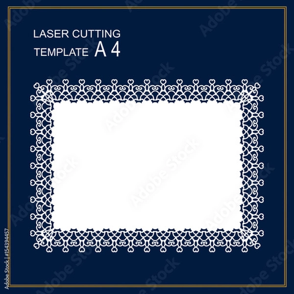 Obraz Template Vector. Laser cutting.