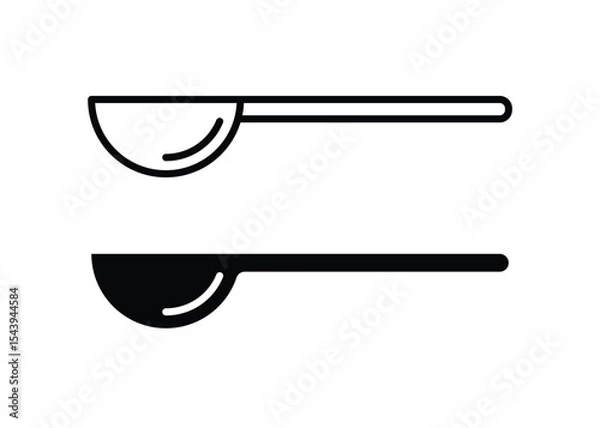 Fototapeta Soup spoon or tablespoon icon