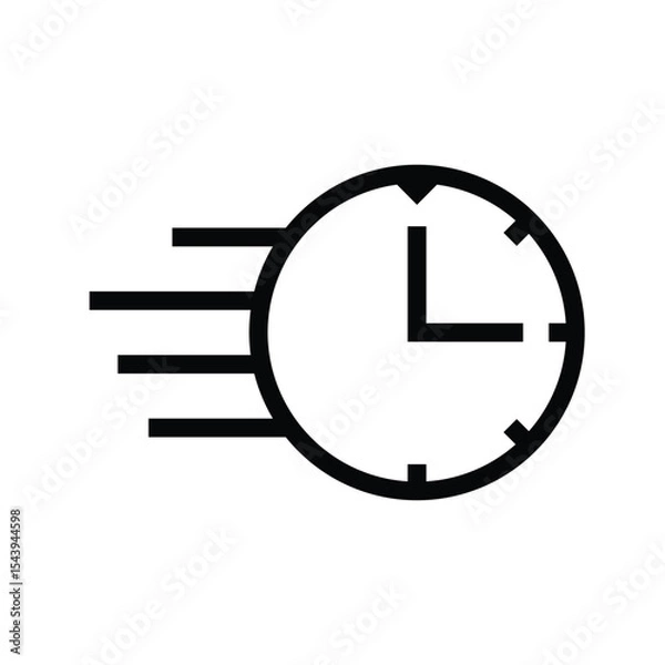 Fototapeta Fast response time or delivery icon