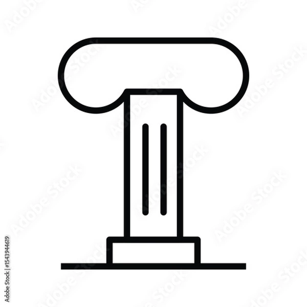 Fototapeta Column icon. Historical architectural column