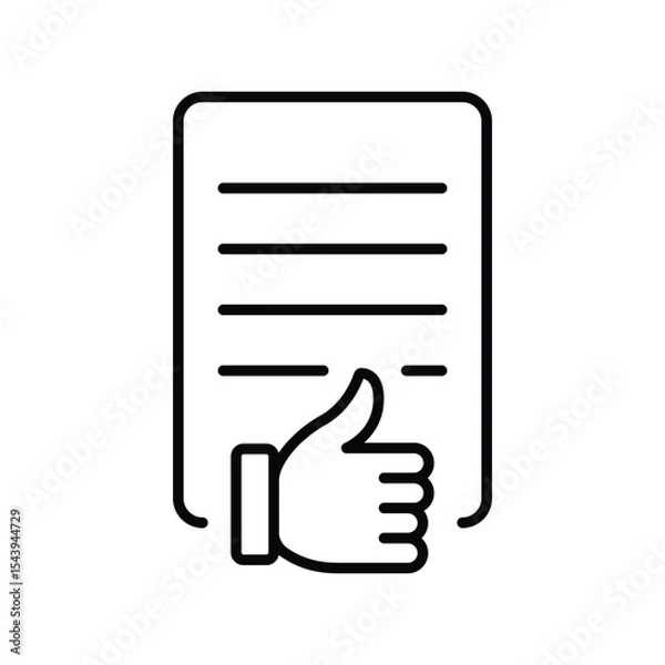 Fototapeta Approval icon, Document authorized symbol