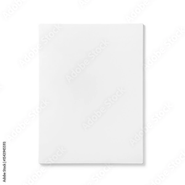 Fototapeta A blank white sheet of paper, suitable for writing, printing, or drawing.