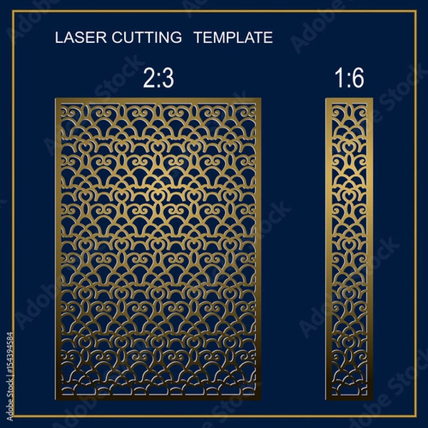 Obraz Template Vector. Laser cutting.