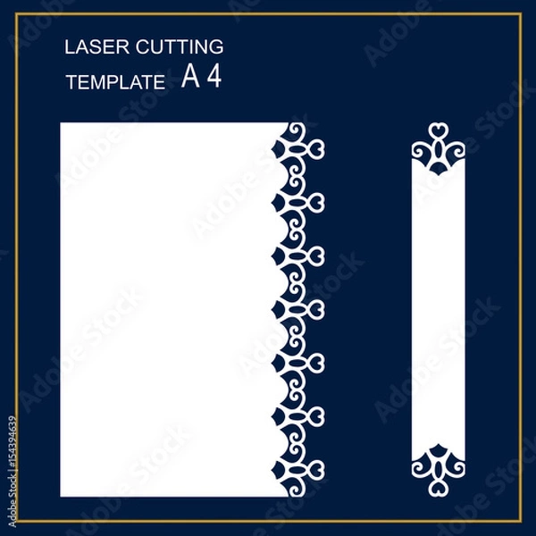 Obraz Template Vector. Laser cutting.