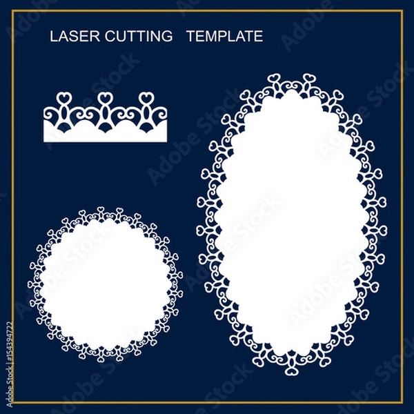 Obraz Template Vector. Laser cutting.
