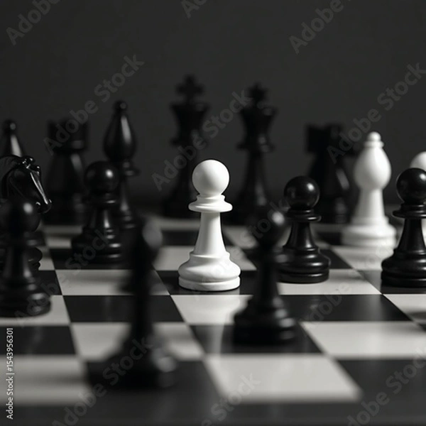 Obraz chess pieces on the board