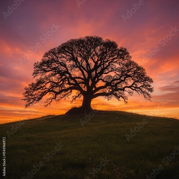 Obraz tree in sunset