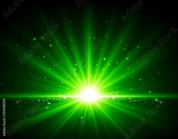 Obraz 緑の光のエフェクト背景